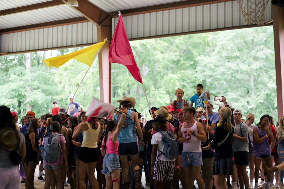 Summer camp kids enjoying outdoor activities